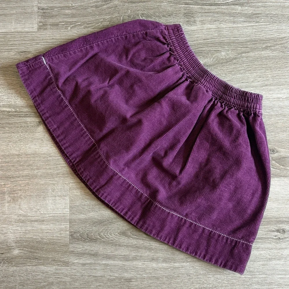 OshKosh B'gosh girls purple floral embroidered vintage corduroy skirt